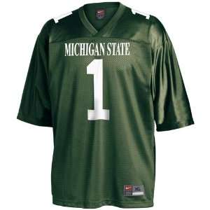  Nike Michigan State Spartans #1 Green Replica Football Jersey 