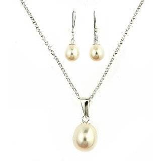   Single Swarovski Faux Pearl Pendant Necklace Fashion Jewelry: Jewelry