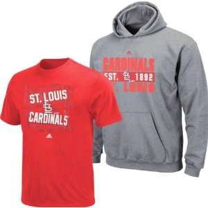  St. Louis Cardinals Youth Grey Hooded Sweatshirt with Dark 