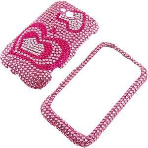   Mobile USA), Two Pink Hearts Full Diamond: Cell Phones & Accessories