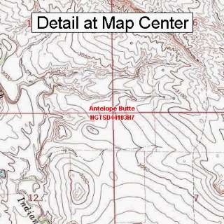  USGS Topographic Quadrangle Map   Antelope Butte, South 