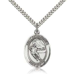 IceCarats Designer Jewelry Gift Sterling Silver St. Christopher/Hockey 