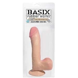 Bundle Basix 7.5in Dong W/ Suction Cup and Aloe Cadabra Organic Lube 