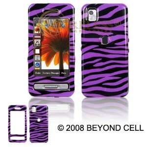  Purple and Black Zebra Animal Skin Design Snap On Cover 