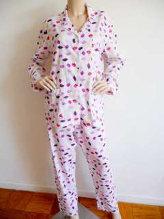 NWT Victorias Secret 100% Cotton Candy Prints Pajama Set Size S 