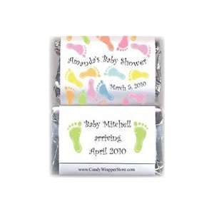   MINIBS211A   Miniature Baby Shower Baby Feet Candy Bar Wrappers: Baby