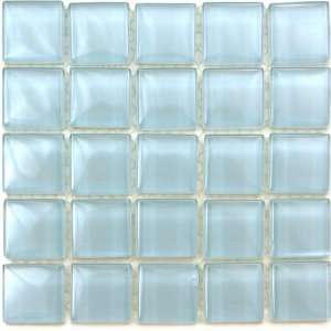   Key West blue Crystal Glass Tile 1x1 Polish