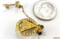 JOBS DAUGHTERS   10k Gold Amethyst Pearl Masonic IYOB FILIAE Honored 