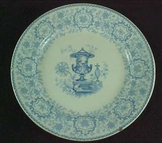 Alcock Staffordshire Blue Transferware Plate Pompeii  