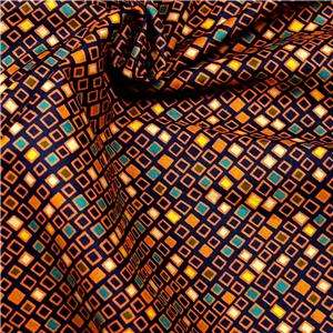 Cotton Fabric, Geometric Gold, Aqua, Black FQs  