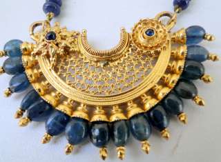 22ct gold sapphire pendent and necklace jewelry  