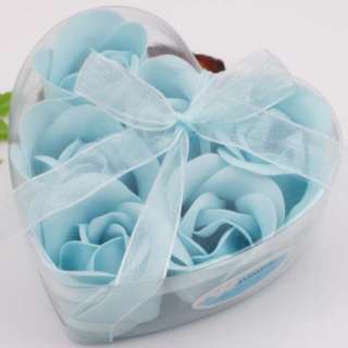 Sky Blue Wedding Favor Rose Bud Petal Soap Decorative  
