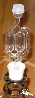 AIRLOCK S Type Fermentation Vent w/ Buon Vino Carboy STOPPER   Pack of 