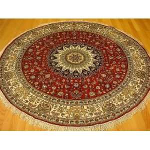   6x6 Hand Knotted 100% Silk Qum Chinese Rug   67x67