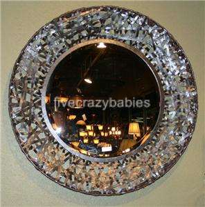 Contemporary Black Woven Metal Wall Mirror Modern Art Extra Large 