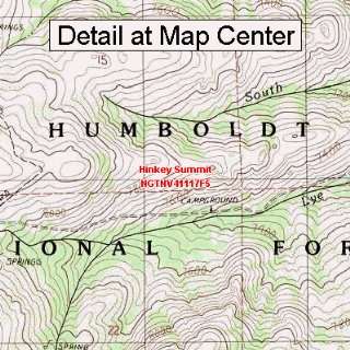  USGS Topographic Quadrangle Map   Hinkey Summit, Nevada 