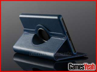 Blue For Kindle Fire PU leather Case Cover/Car Charger/USB Cable 