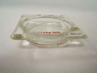 Ramada Inn vintage ashtray clear glass VGC  