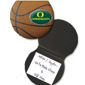  Oregon Ducks Note Pad   Basketball Shaped