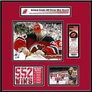 Martin Brodeur NHL All Time Wins Record Ticket Frame 