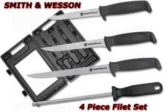 Smith & Wesson 4 PIECE Filet Set w/ Carrying Case SWSEA  