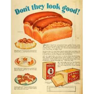 com 1930 Ad Magic Northwestern Yeast Foam Baking Bread Cinnamon Rolls 