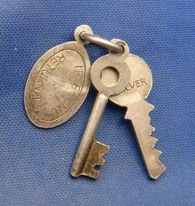 Vintage English Sterling Silver IF FOUND RETURN TO Key Ring Charm 