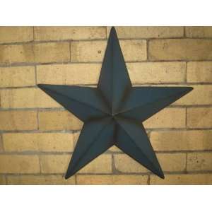  Large 14.5 Wide Country Blue Antiqued Metal Star Raised 4 
