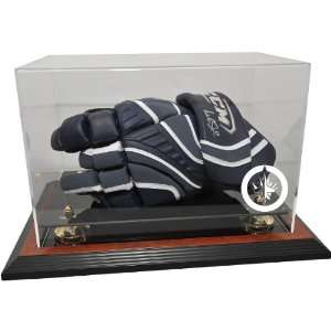  Caseworks Winnipeg Jets Brown Glove Display Case Sports 