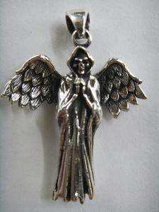 GOTHIC DEATH DARK ANGEL WINGS 925 STERLING SILVER PENDANT CHARM 