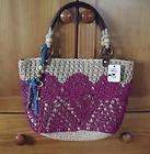 Fossil Hathaway Straw Tote Summer Flamingo Pink NEW NWT $88