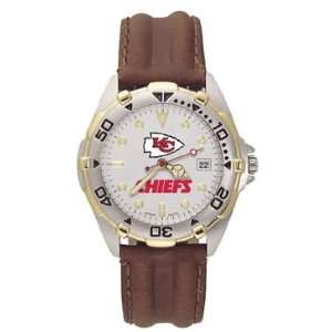 Kansas City Chiefs Mens NFL All Star Watch (Leather Band):  