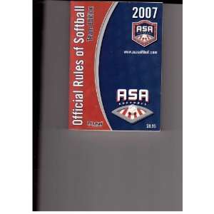    2007 Official Rules of Softball Team Edition: USA Softball: Books