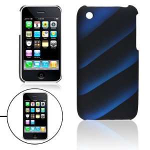   Blue Black Stripe Hard Plastic Back Cover for iPhone 3G: Electronics