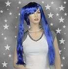 Short Blue Bob Wig With 2 Long Pigtails Halloween Party G7919426370