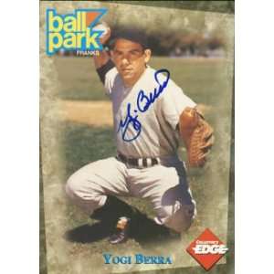  1995 Ball Park Franks Yogi Berra Signed Card Psa/dna 