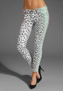 NWT Current/Elliott The Stiletto Skinny jeans in Neon Leopard  