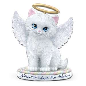   Angels With Whiskers! White Kitten With Blue Eyes Figurine: Home