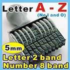NEW 5mm 0.5cm 10 band Capital 2 letter A   Z 8 number 0