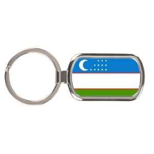  Uzbekistan Flag Keychain