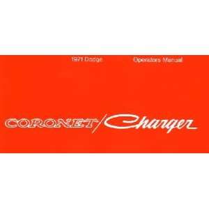  1971 DODGE CORONET CHARGER Owners Manual User Guide 