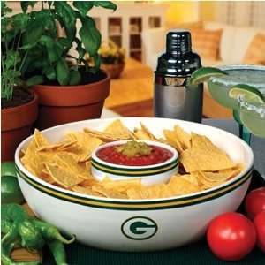  Green Bay Packers Chip & Dip Bowl Set: Sports & Outdoors