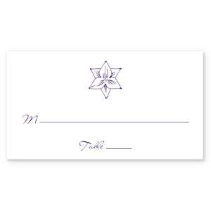 White Star Flower Place Cards