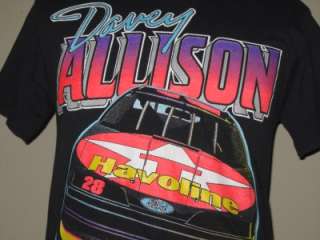 Vintage 1992 Davey Allison Texaco Havoline Nascar T Shirt Ford 