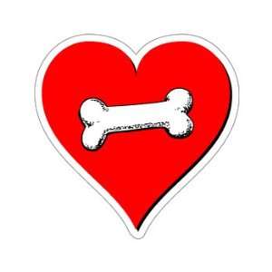  Dog Bone Love   Window Bumper Sticker: Automotive