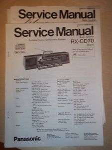 Panasonic Service Manual~RX CD70 CD Player/Boombox  