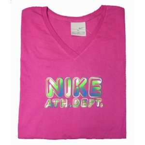 Nike womens Active Yoga T Shirt Pink XL:  Sports 