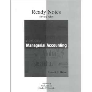  Ready Notes for use with Managerial Accounting 