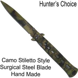 Special Forces Italian Stiletto Style Pocket Knife CAMO  