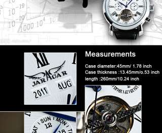New Wrist Mens Auto Automatic Watch Date Tourbillon Mechanical 